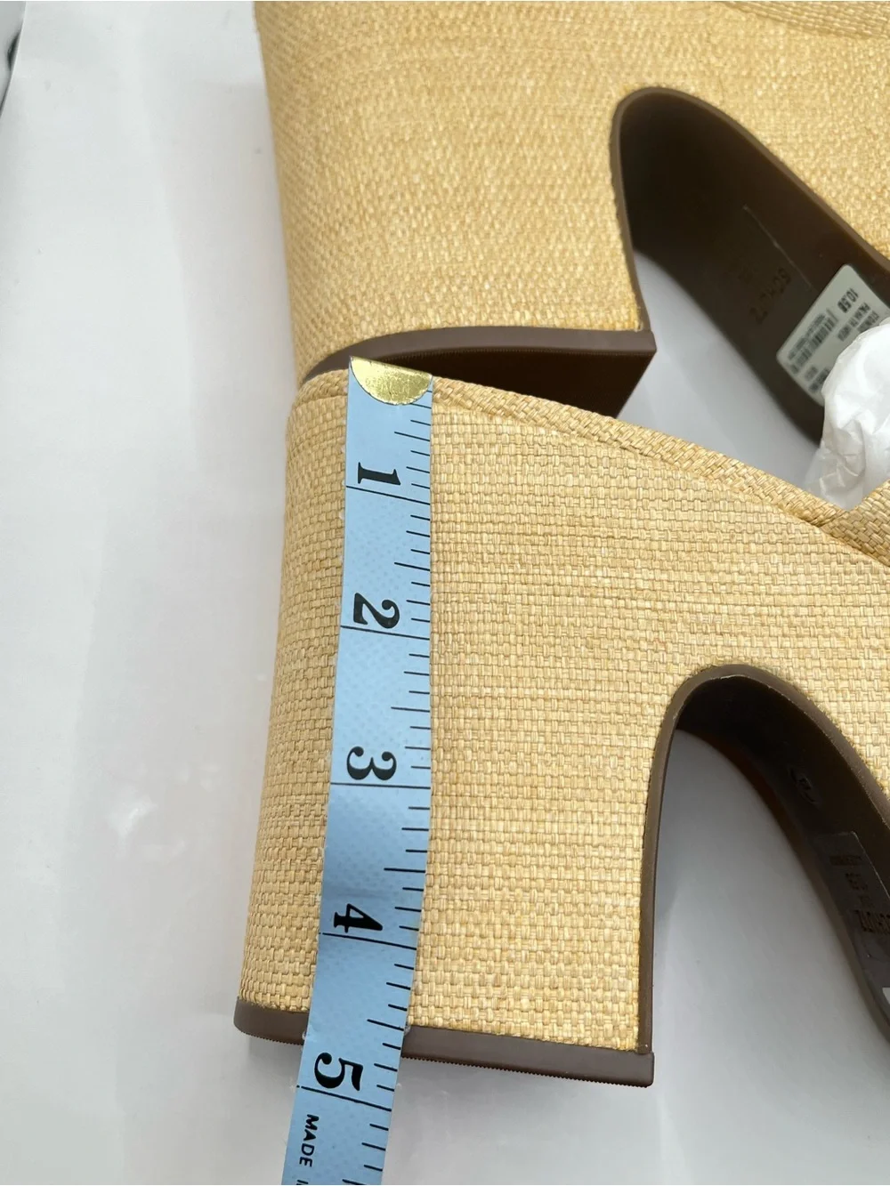 Schutz Dalle Cutout Women's 10.5B Beige Platform Mule Sandals